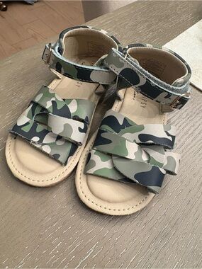 Little Bipsy Collection Kids Camo Print Sandals - Green Camouflage